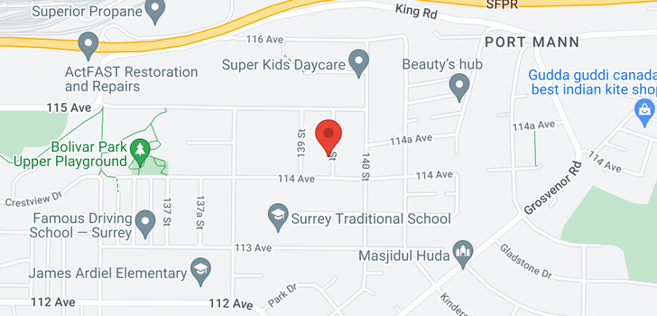 map of 11429 139A STREET